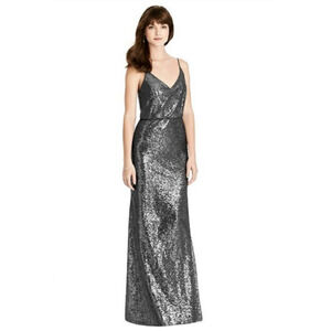 NEW! After Six Women's 2 Elle Sequin Trumpt Gown Stardust Dress J3-15